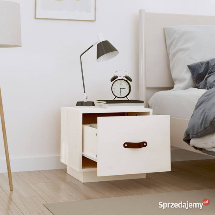 Szafki nocne 2 białe 40x34x35 lite drewno Meble mazowieckie
