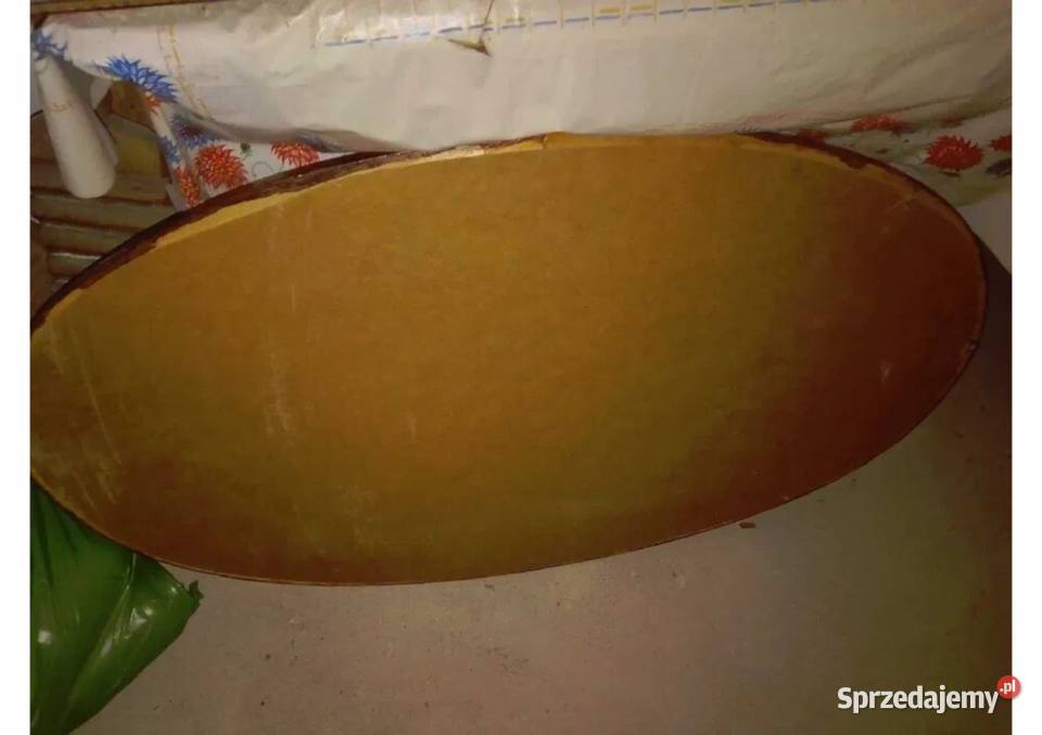 Lustro w drewnianej ramie drewniana rama brąz Łódź