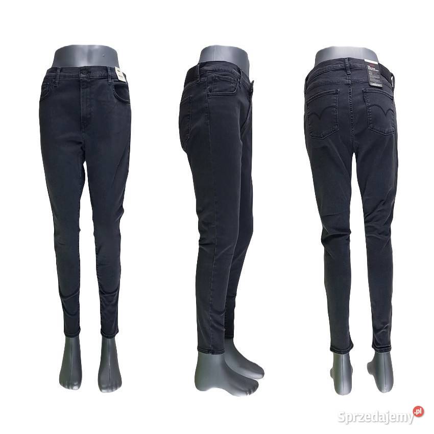 Damskie jeansy Levis 720 czarne rurki wysoki Tarnowskie Góry