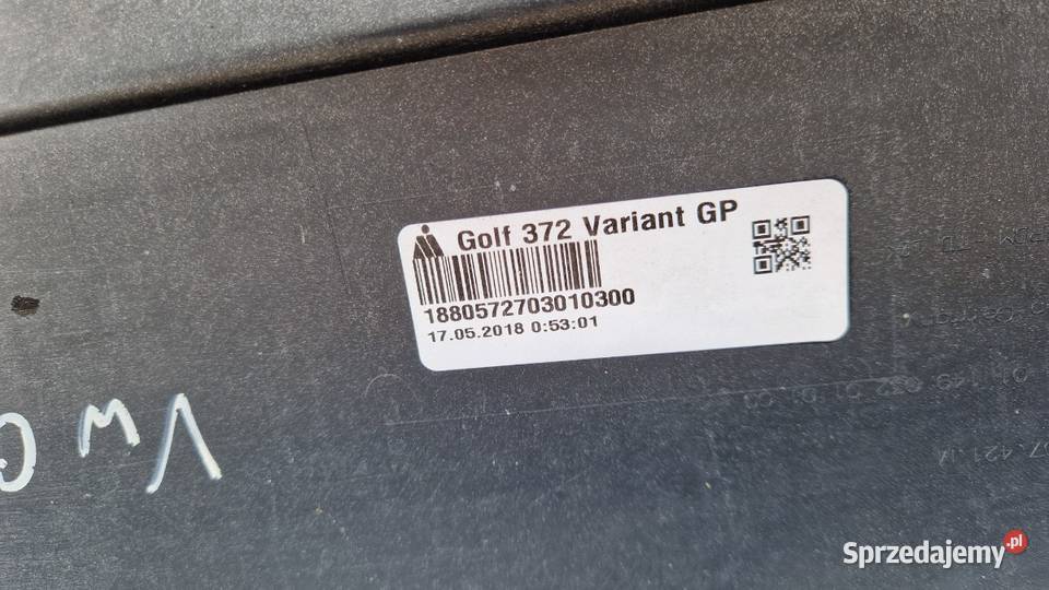 VW GOLF 7 VII VARIANT LIFT 370 ZDERZAK TYŁ TYLNY osobowe Zderzaki wielkopolskie