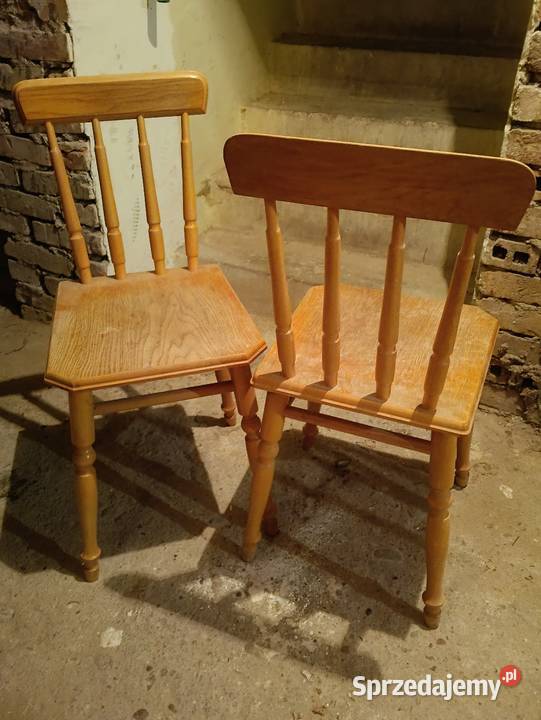 Krzesła kuchenne jesionowe PRL 2 sztuki Kraków