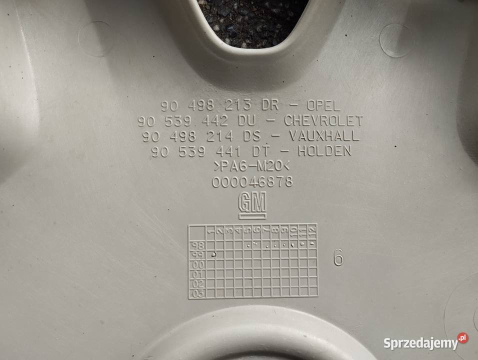 Kołpak Opel 15 90498213DR sztukę śląskie