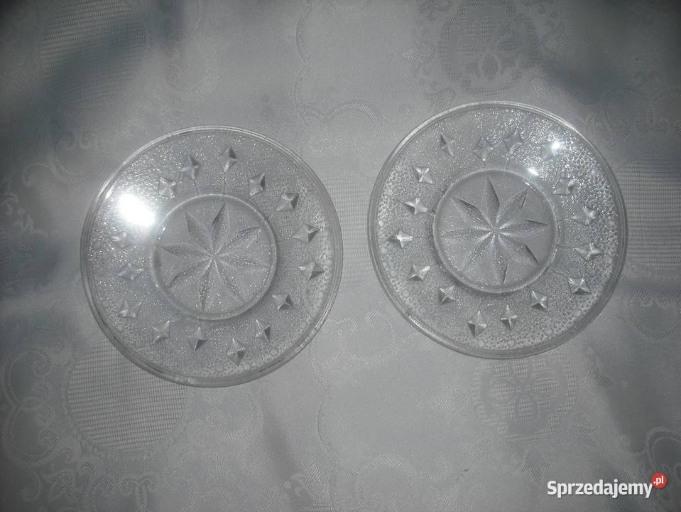 Talerzyki szklane deserowe oryginalny gwiezdny przezroczysty Warszawa