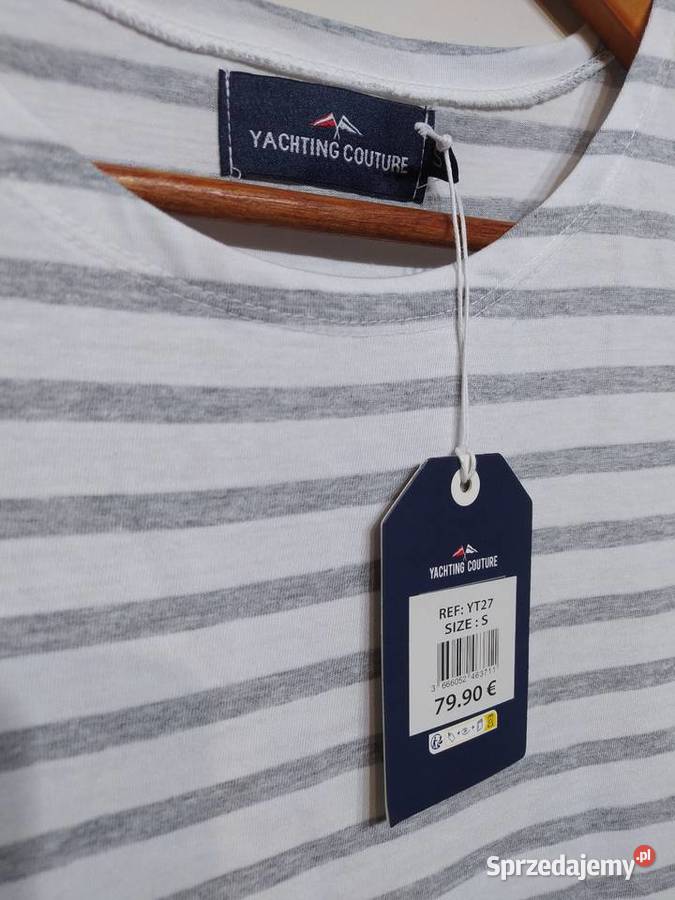 Yachting Couture S bluzka tunika paski popielaty Kraków