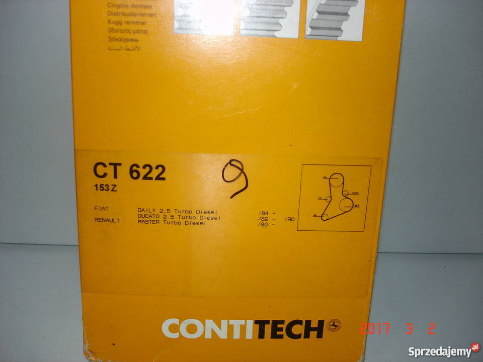 Pasek rozrządu CONTITECH CT622 FIAT DUCATO IVECO mechanizmy rozrządu Pyrzyce
