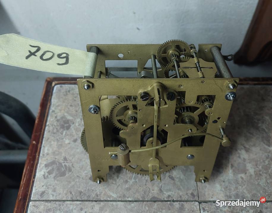709 Mechanizm starego zegara ściennego Mauthe pomorskie Tczew