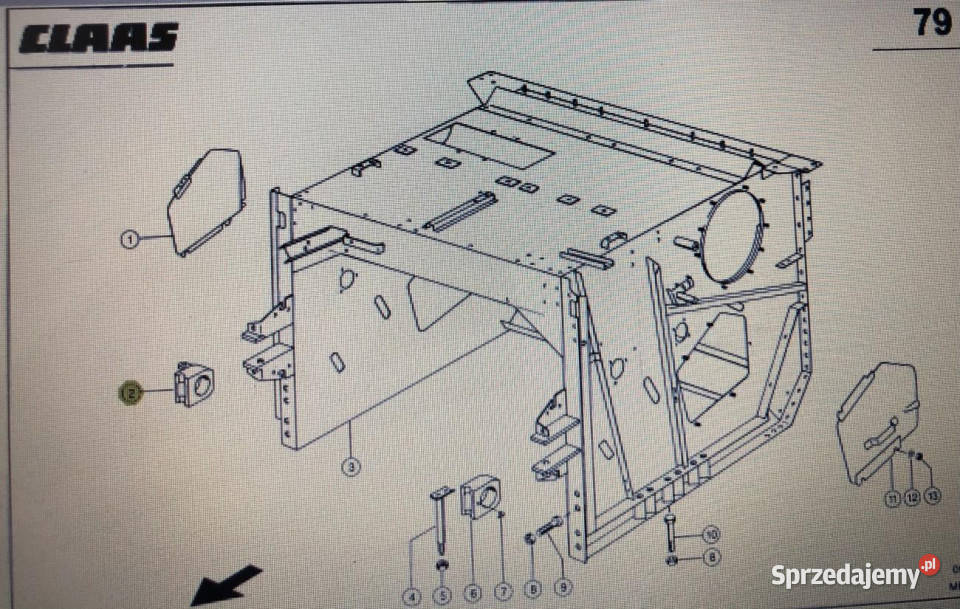 Pokrywa Prawa Lewa Do Claas Mega 370360 kat Pozostałe Jastrzębniki