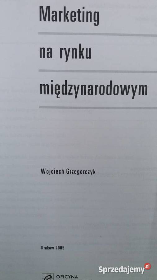 Marketing na rynku międzynarodowym unikaty Warszawa
