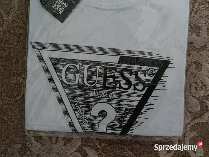 Tshirt męski Guess Regular Fit duże logo rozmiar Rozmiar L Odzież codzienna podlaskie Białystok
