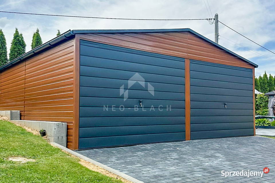 Garaż Blaszany 6x5m 2x Bramy Uchylne Złoty Dąb Częstochowa sprzedam