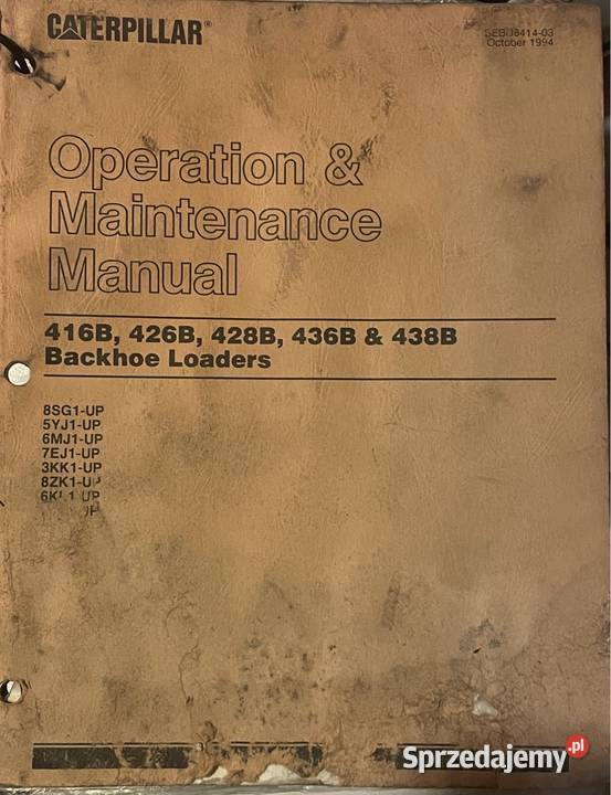 Instrukcja obsługi koparkoładowarka CATERPILLAR Biczyce Górne