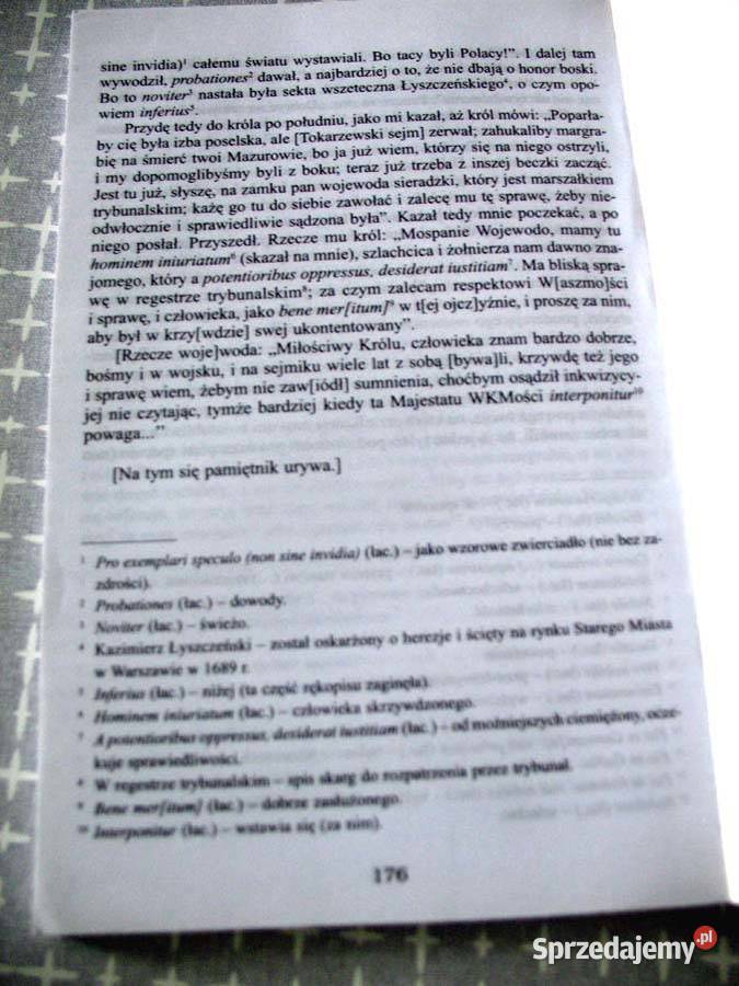 Pamiętniki Jan CH Pasek książka polska miękka Siedlce