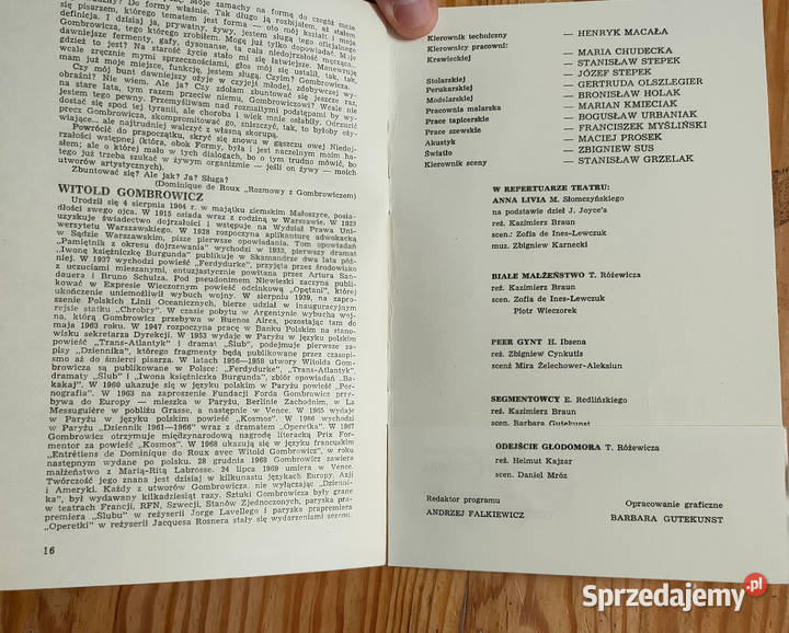 Program Teatr Polski Współczesny we Wrocławiu 6 Mapy i przewodniki Sosnowiec
