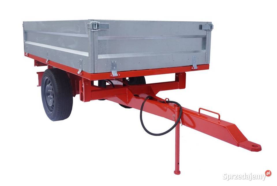 Przyczepa rolnicza jednoosiowa z kiprem Geograss Tajęcina
