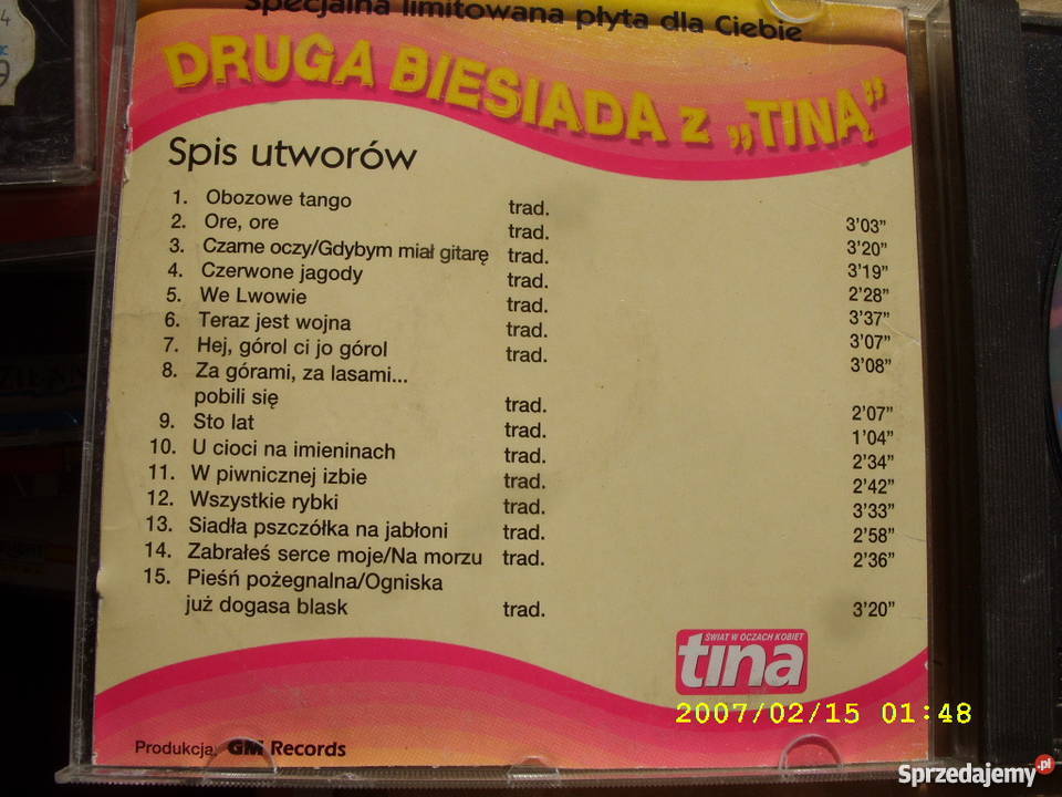 SkladankaCD DRUGA BIESIADA Z TINA Wołów
