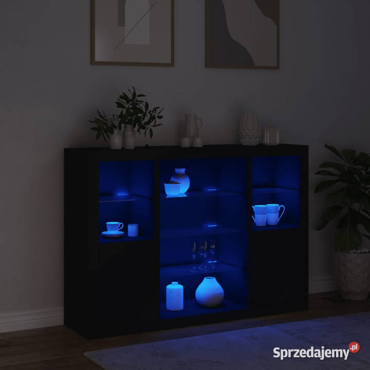 Szafki z oświetleniem LED 3 czarne WM3209129