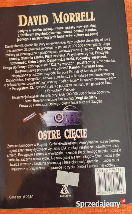 thriller z wątkiem obyczajowym i psychologicznym Rok wydania 2012 Gdańsk