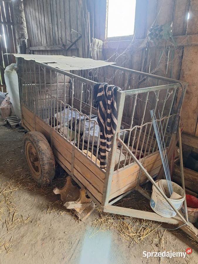 Przyczepa Klatka dwukółka do przewozu zwierząt Skierbieszów