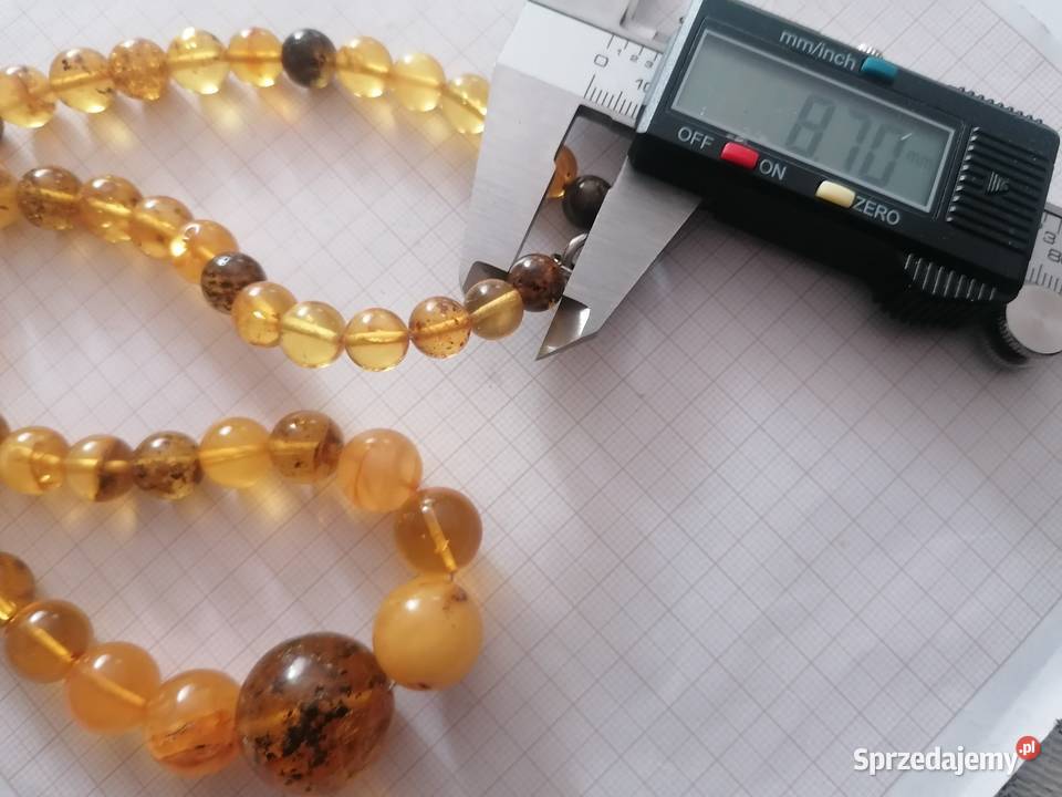 Naszyjnik Bursztyn kulki podlaskie Białystok sprzedam