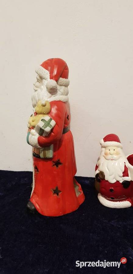 Porcelanowe Figurki kominek Święty Mikołaj opolskie