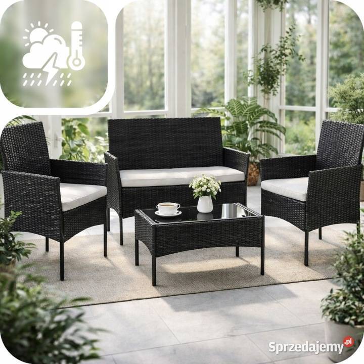 Zestaw Mebli Ogrodowych Technorattan Sofa Fotele metal Biłgoraj