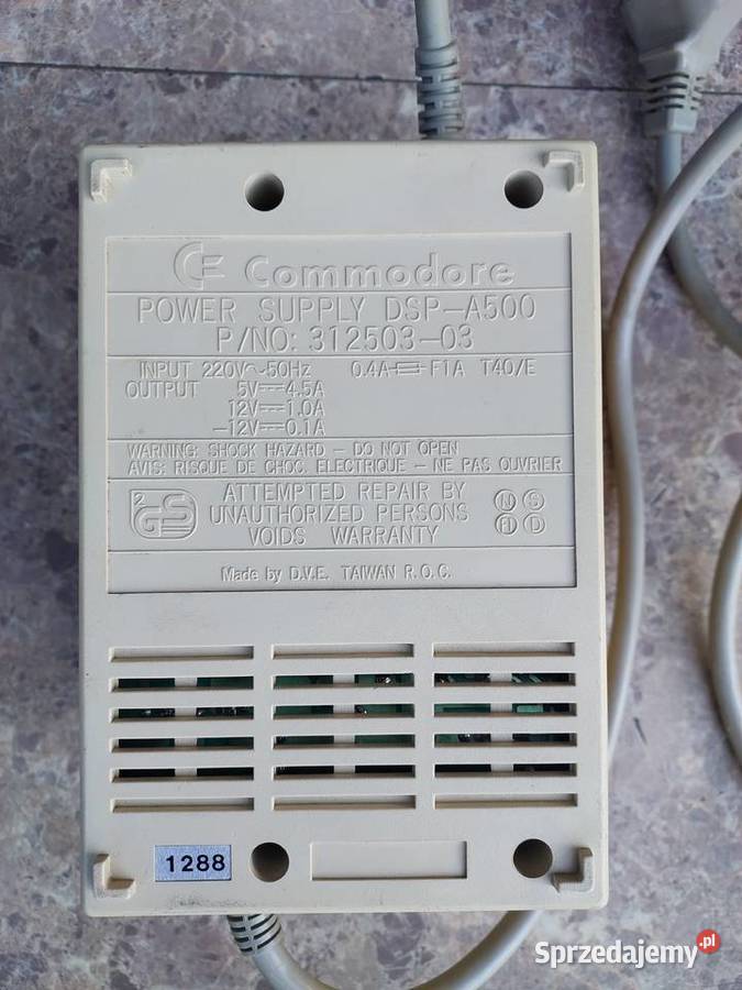 Stary zasilacz Commodore DSPA500 Amiga 500 zasilacze Tczew
