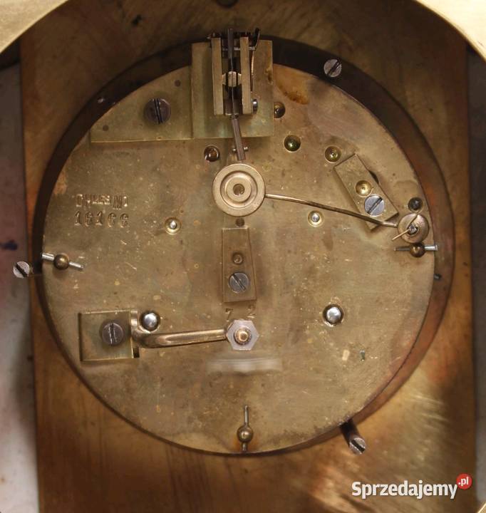 Antyczny francuski zegar z XVIII w brąz złocony Głuszyca