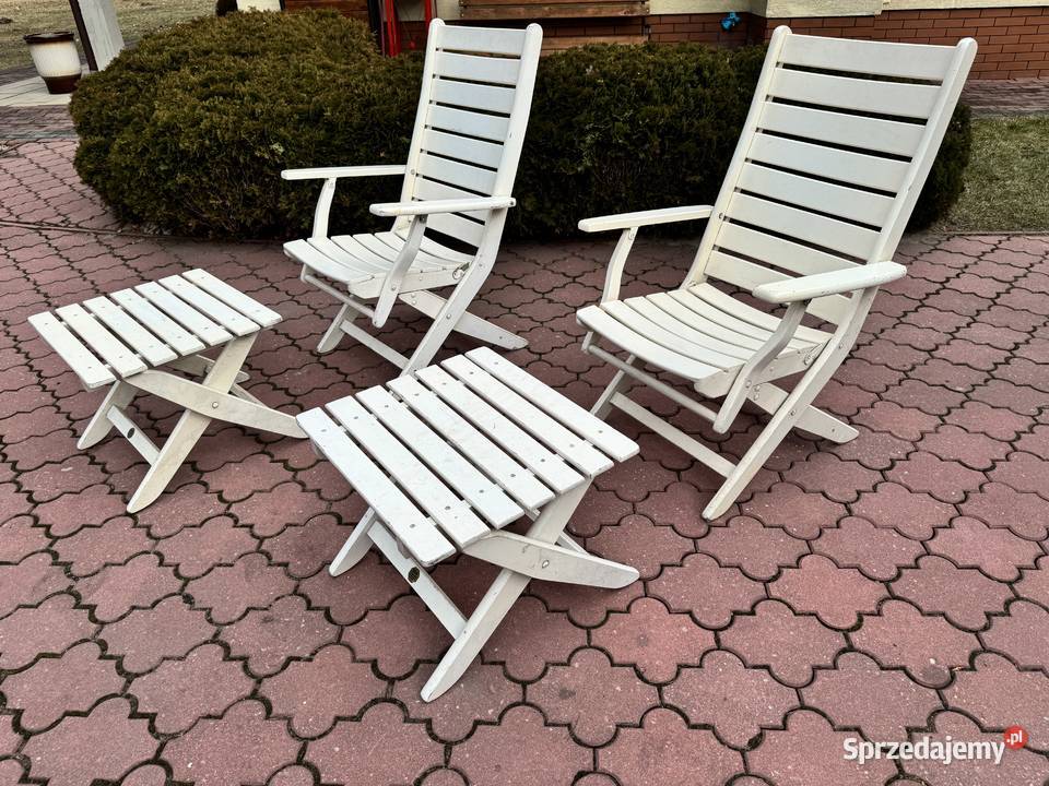 Krzesło ogrodowe leżak regulowany drewniany Garwolin