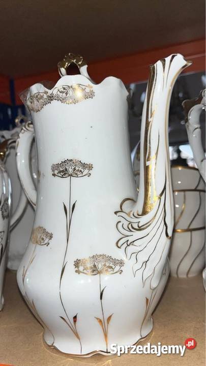 Filiżanka Secesja Dmuchawce Bez sygnatury biało sprzedam