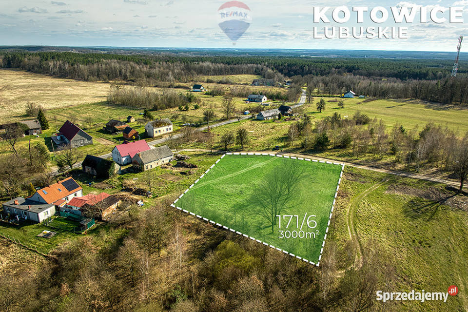 Działka w Kotowicach z warunkami zabudowy 3000m2