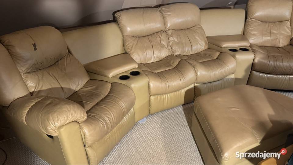 Kanapa czteroosobowa skórzana do kina Grabówka