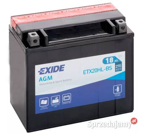 Akumulator motocyklowy 12V 18Ah 270A EN EXIDE Kościerzyna