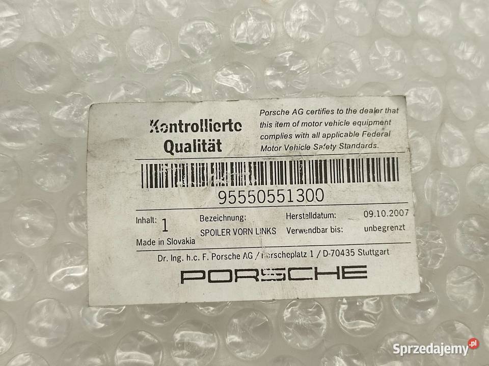 CHLAPACZ LEWY PRZÓD PORSCHE CAYENNE I 955 lubelskie