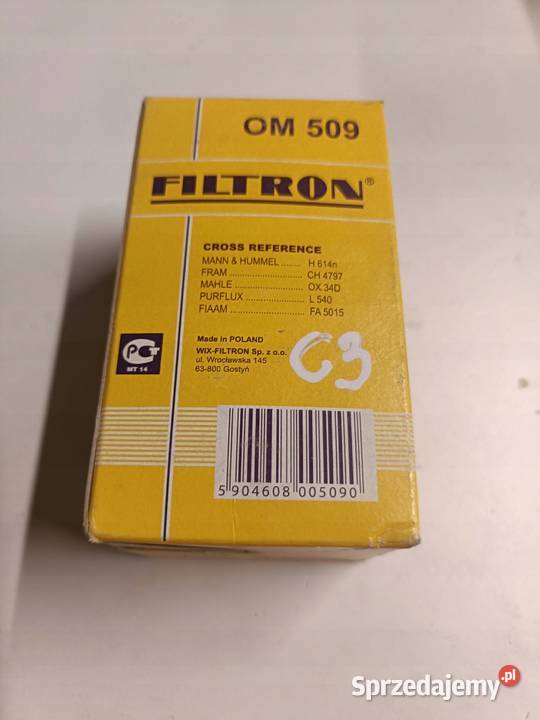 FILTR OLEJU Filtron OM 509 OM509 Mercedes W123 Chełm sprzedam