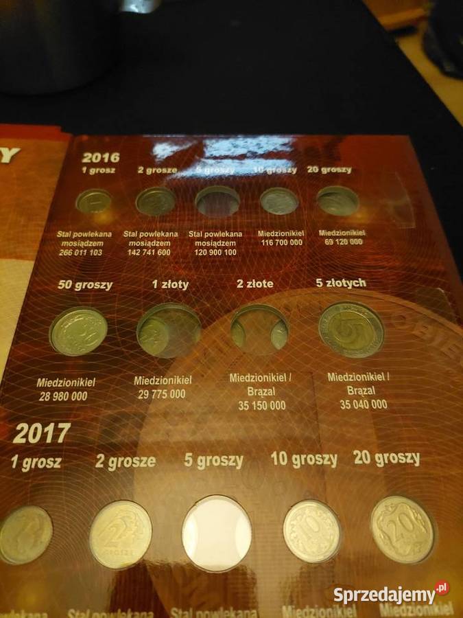 Album klaser na monety obiegowe 20162019 Piotrków Trybunalski