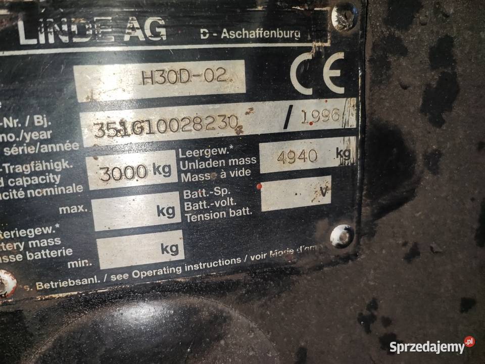 Wózek widłowy Linde h30 diesel Maków Podhalański