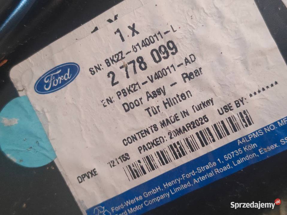 Nowe Oryginalne Drzwi Lewy Tył Ford Transit Drzwi wielkopolskie Pleszew sprzedam