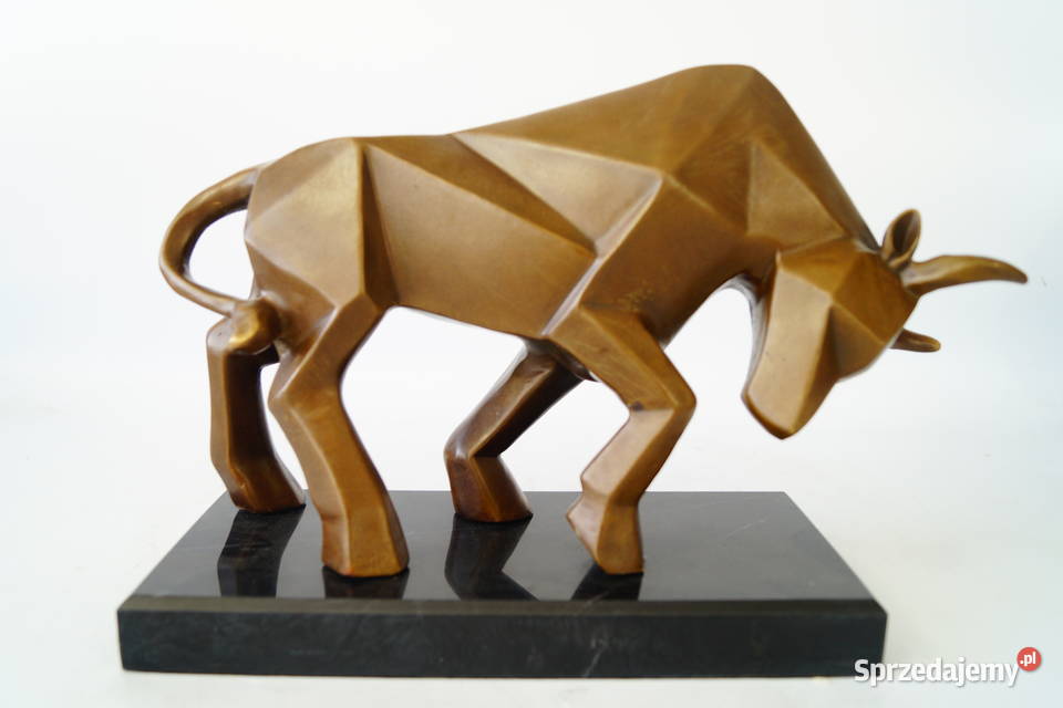 Figura z brązu BYK modernistyczny Byk z Wall Gizałki