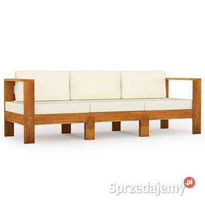 vidaXL 3osobowa sofa ogrodowa z kremowymi Warszawa sprzedam