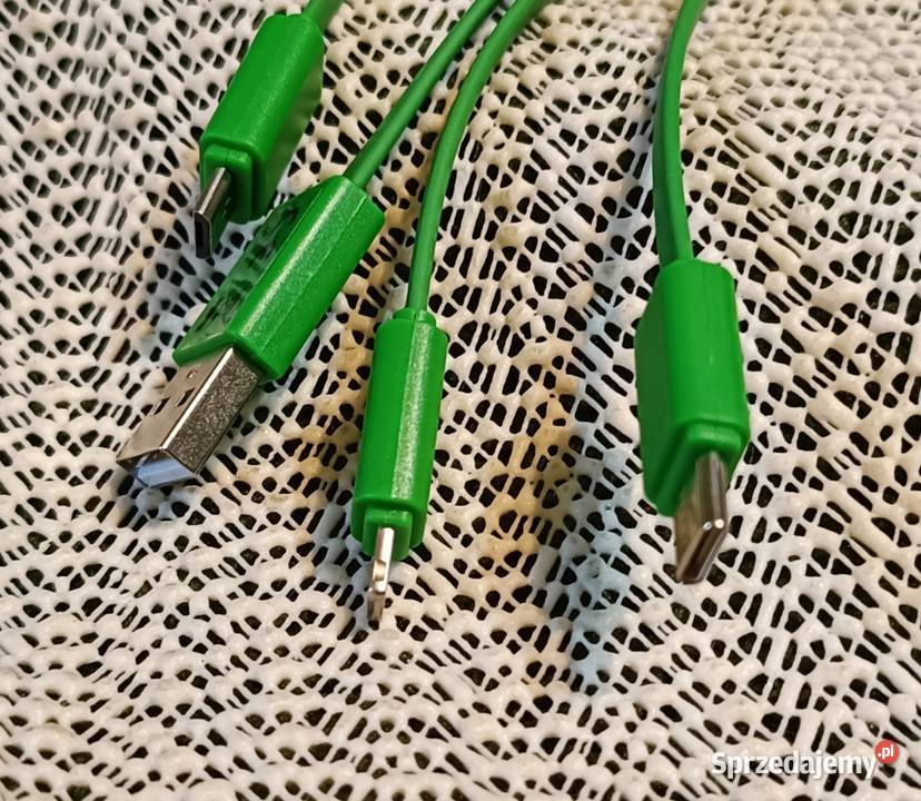 Uniwersalny kabel ładujący Zielony USB Micro USB Środa Wielkopolska