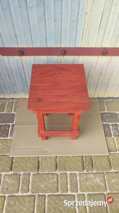 Drewniany taboret 53cm Krzesła łódzkie Podkałek