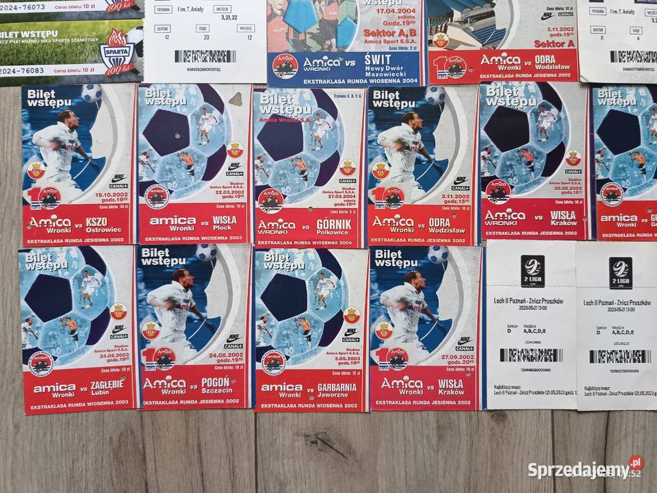 Kolekcjonerskie bilety meczowe polskich klubów Wronki