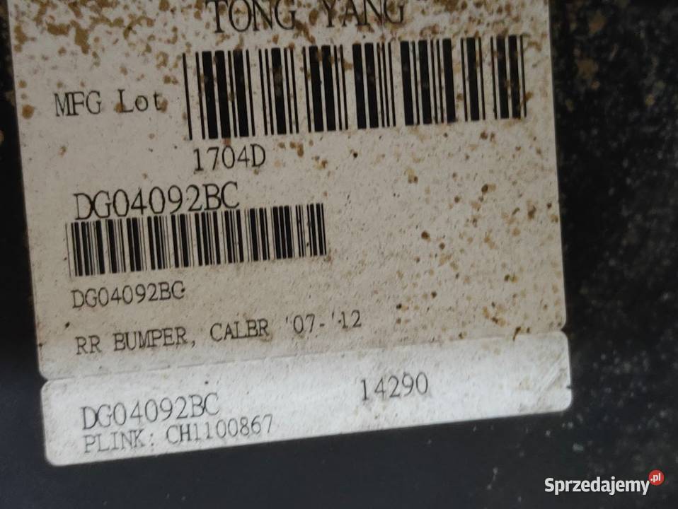 Zderzak Tylny Tył Dodge Caliber Absorber PDC wielkopolskie Pleszew