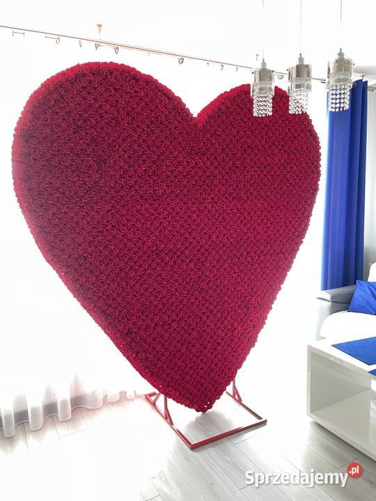 Nowość dekoracja Serce z czerwonych róż ponad 2 Białystok