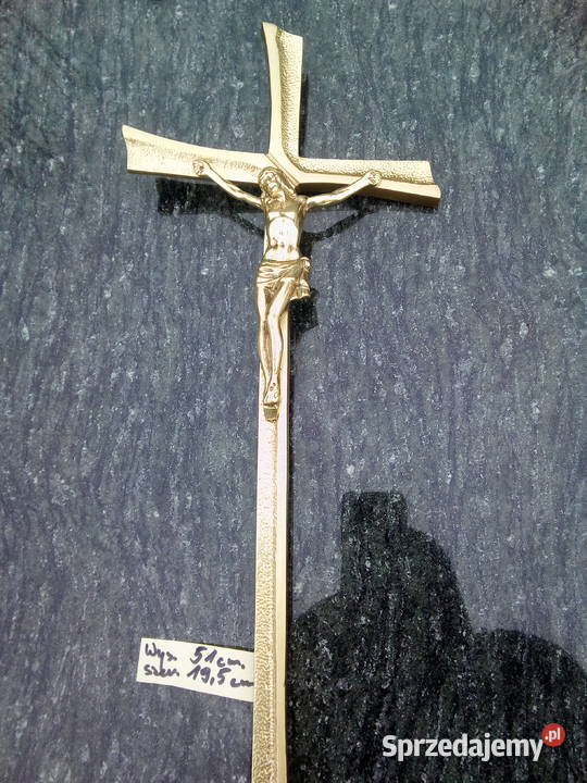 Krzyż złoty z wizerunkiem z różą Strzegowo sprzedam