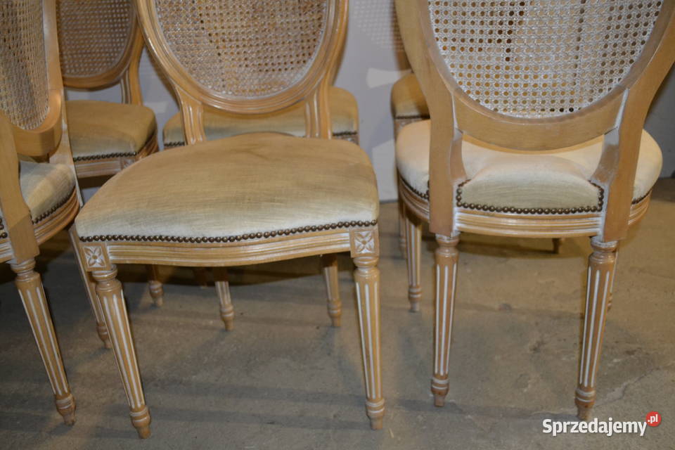 krzesła medaliony 6 rafia sprzedam