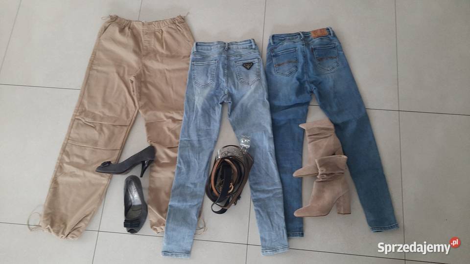 Spodnie damskie x3 buty x2 paski x 5 Całość 100 Opole