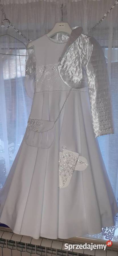 Sukienka komunijna 134140 bolerko torebka Borów