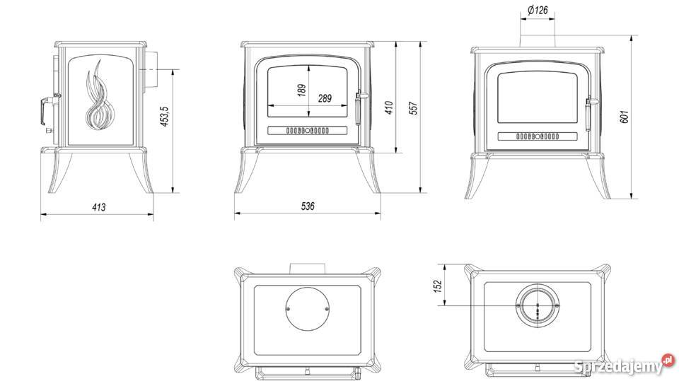 Piec KOZA K7 wolnostojący moc7kW NOWOŚĆ
