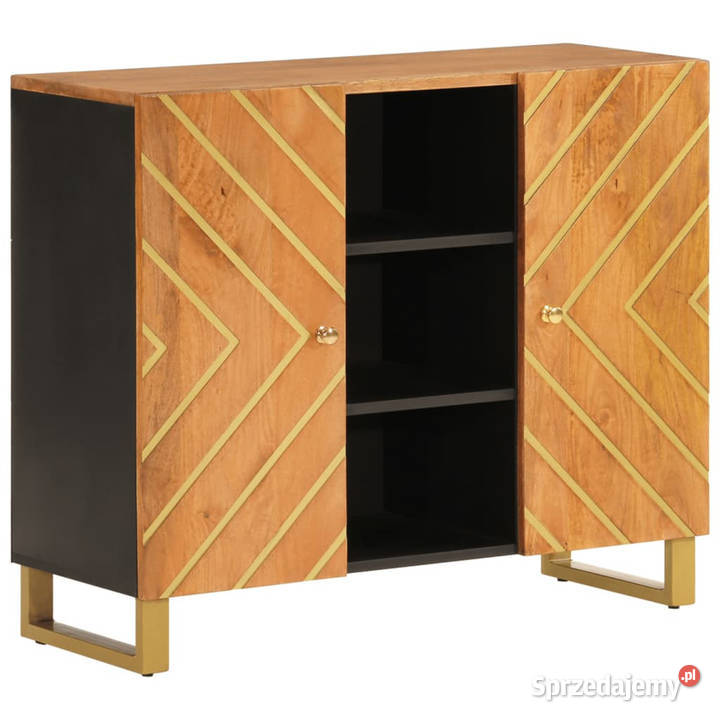 Szafka brązowoczarna 90x335x75 lite drewno mango Warszawa